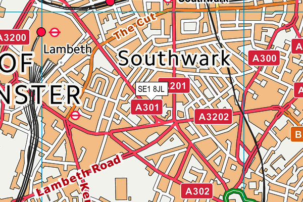 SE1 8JL map - OS VectorMap District (Ordnance Survey)