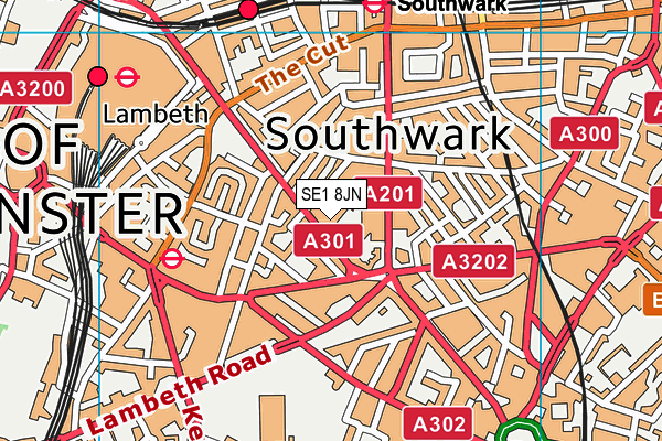 SE1 8JN map - OS VectorMap District (Ordnance Survey)