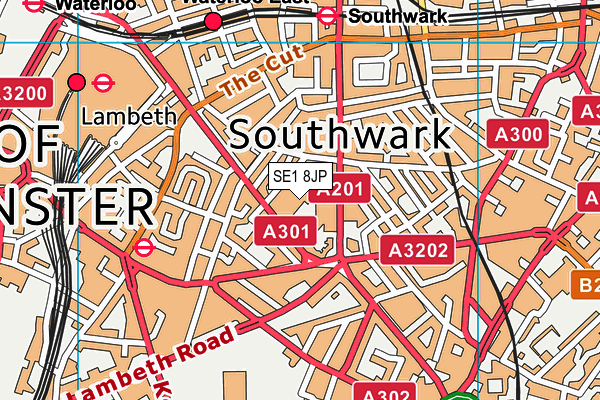 SE1 8JP map - OS VectorMap District (Ordnance Survey)