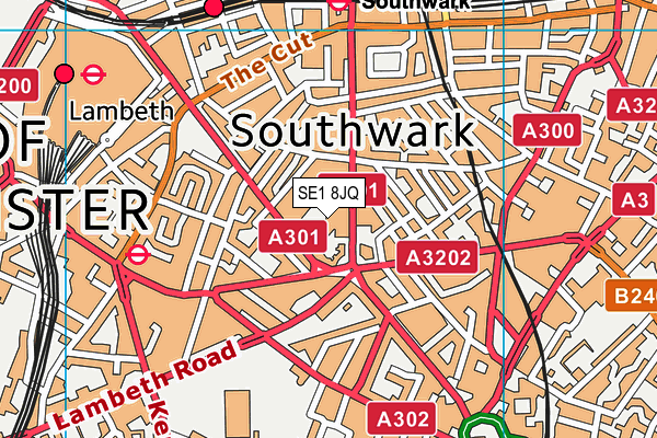 SE1 8JQ map - OS VectorMap District (Ordnance Survey)