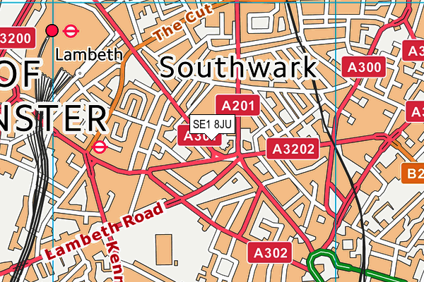 SE1 8JU map - OS VectorMap District (Ordnance Survey)