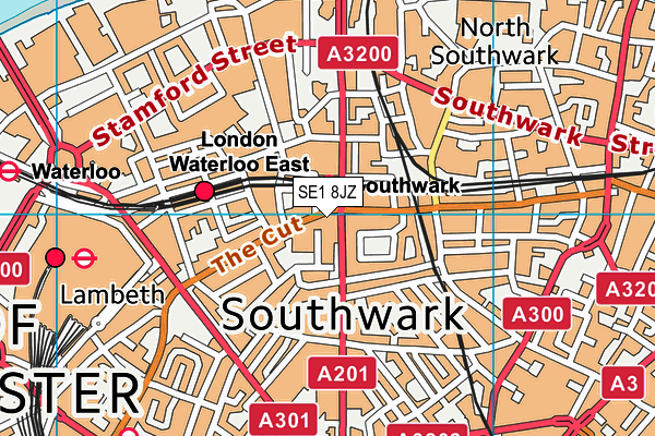 SE1 8JZ map - OS VectorMap District (Ordnance Survey)