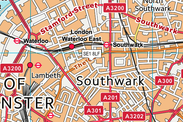 SE1 8LF map - OS VectorMap District (Ordnance Survey)