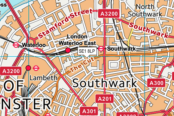 SE1 8LP map - OS VectorMap District (Ordnance Survey)