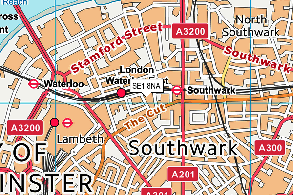 SE1 8NA map - OS VectorMap District (Ordnance Survey)