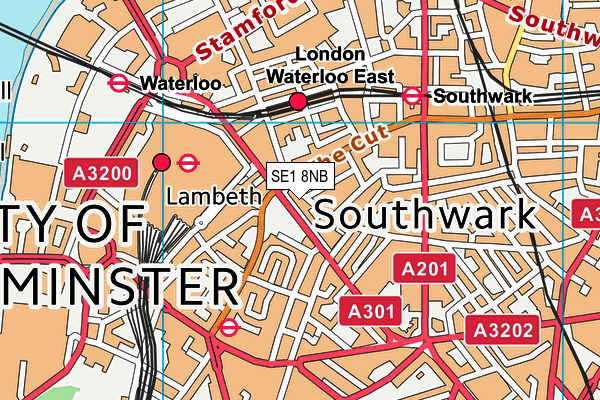 SE1 8NB map - OS VectorMap District (Ordnance Survey)