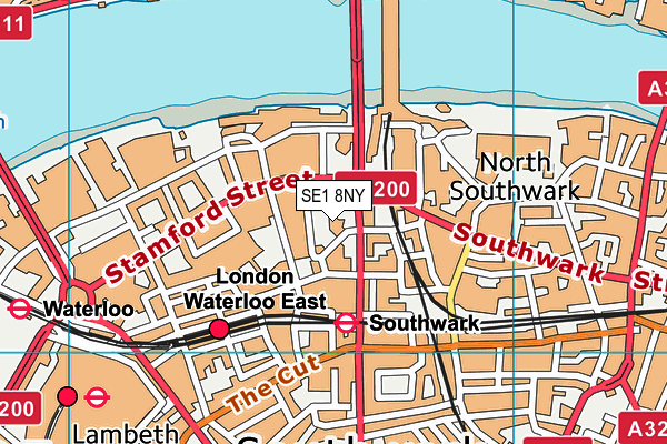 SE1 8NY map - OS VectorMap District (Ordnance Survey)