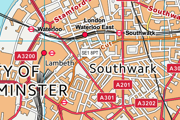SE1 8PT map - OS VectorMap District (Ordnance Survey)