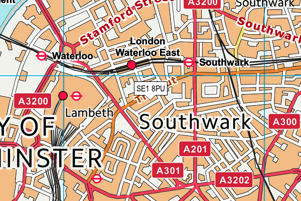 SE1 8PU map - OS VectorMap District (Ordnance Survey)