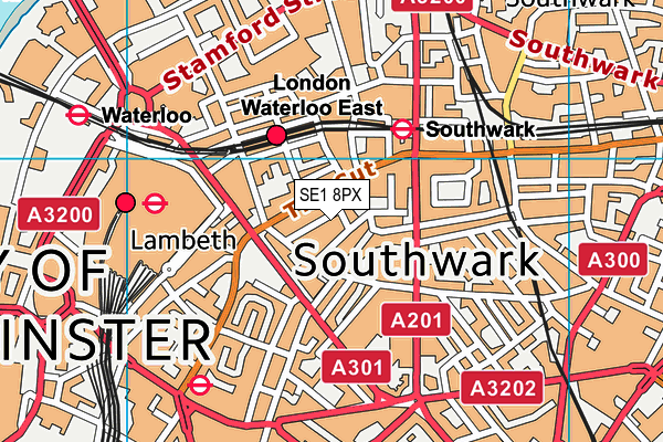 SE1 8PX map - OS VectorMap District (Ordnance Survey)