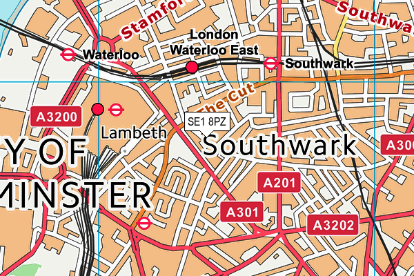 SE1 8PZ map - OS VectorMap District (Ordnance Survey)