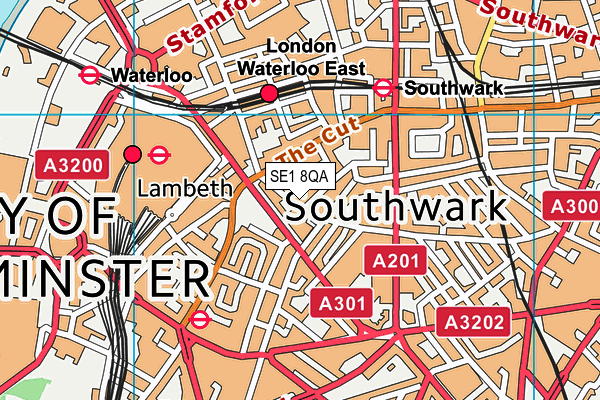 SE1 8QA map - OS VectorMap District (Ordnance Survey)