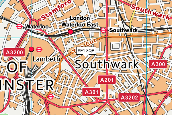 SE1 8QB map - OS VectorMap District (Ordnance Survey)