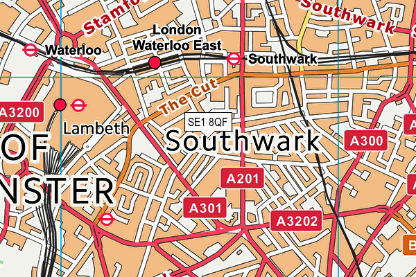 SE1 8QF map - OS VectorMap District (Ordnance Survey)