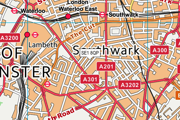 SE1 8QP map - OS VectorMap District (Ordnance Survey)