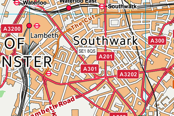 SE1 8QS map - OS VectorMap District (Ordnance Survey)