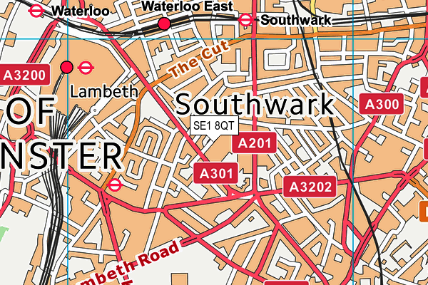 SE1 8QT map - OS VectorMap District (Ordnance Survey)