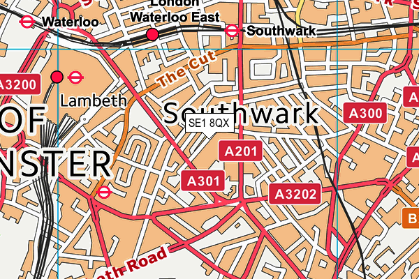 SE1 8QX map - OS VectorMap District (Ordnance Survey)
