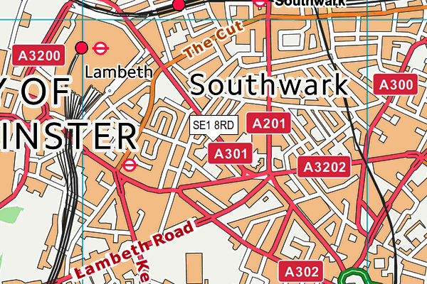 SE1 8RD map - OS VectorMap District (Ordnance Survey)