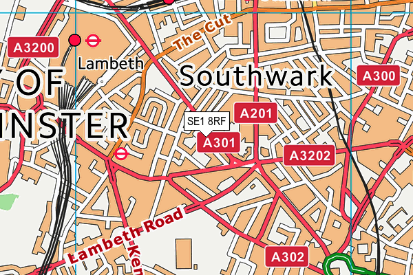 SE1 8RF map - OS VectorMap District (Ordnance Survey)