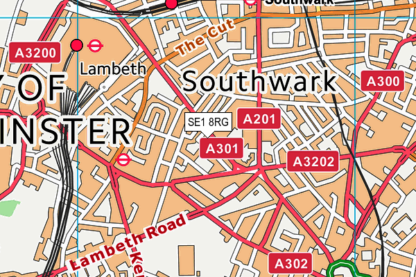 SE1 8RG map - OS VectorMap District (Ordnance Survey)
