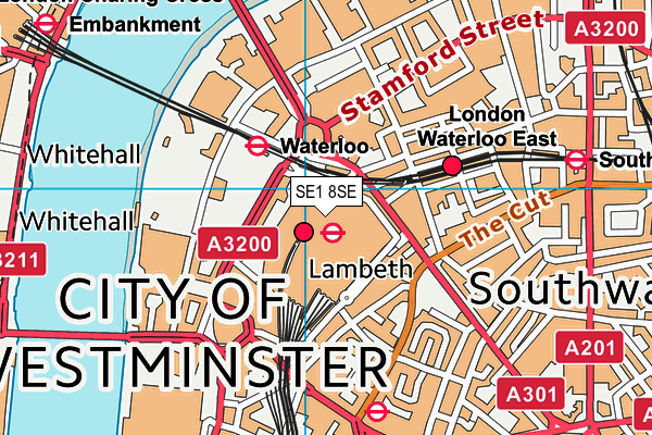 SE1 8SE map - OS VectorMap District (Ordnance Survey)