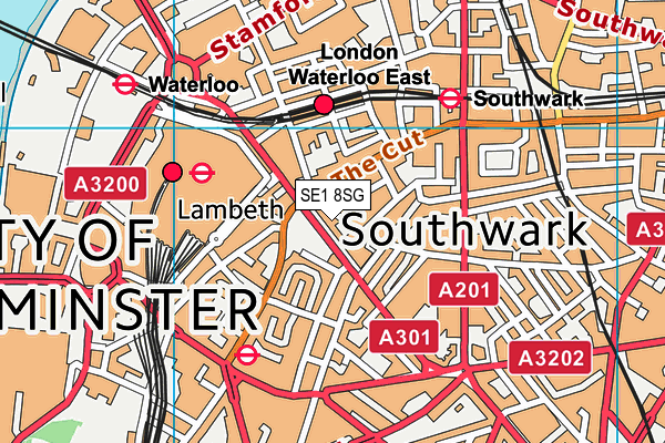 SE1 8SG map - OS VectorMap District (Ordnance Survey)