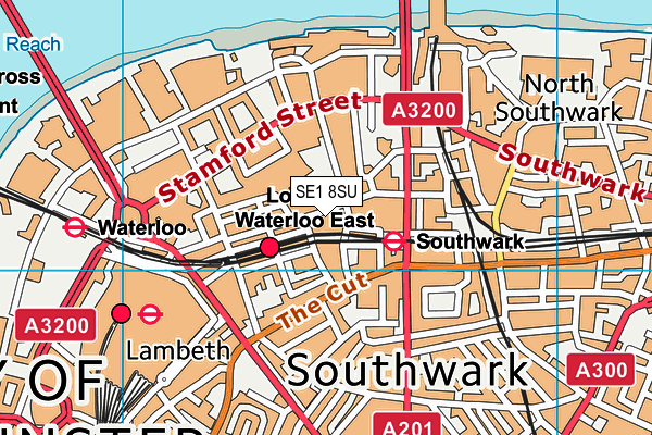 SE1 8SU map - OS VectorMap District (Ordnance Survey)