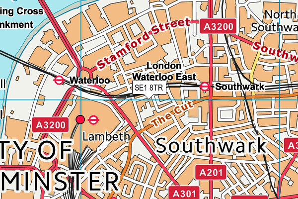 SE1 8TR map - OS VectorMap District (Ordnance Survey)