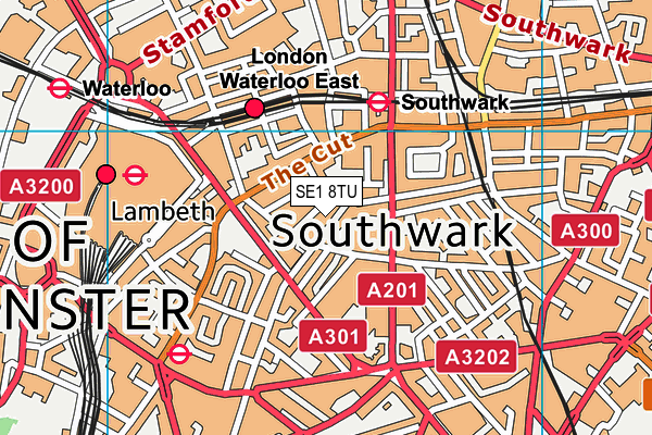 SE1 8TU map - OS VectorMap District (Ordnance Survey)