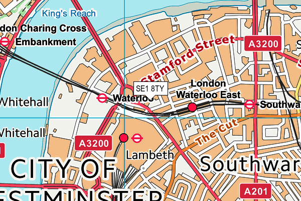 SE1 8TY map - OS VectorMap District (Ordnance Survey)