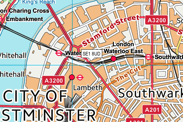 SE1 8UD map - OS VectorMap District (Ordnance Survey)