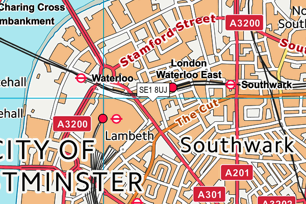 SE1 8UJ map - OS VectorMap District (Ordnance Survey)