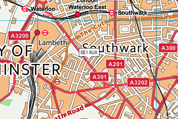 The Gym Group (London Waterloo) map (SE1 8UX) - OS VectorMap District (Ordnance Survey)