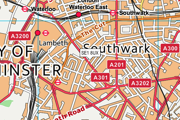 SE1 8UX map - OS VectorMap District (Ordnance Survey)