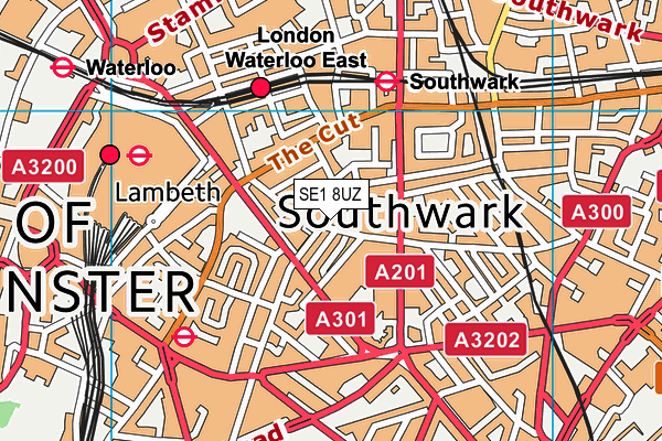 SE1 8UZ map - OS VectorMap District (Ordnance Survey)