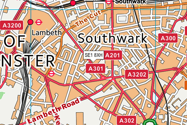 SE1 8XH map - OS VectorMap District (Ordnance Survey)