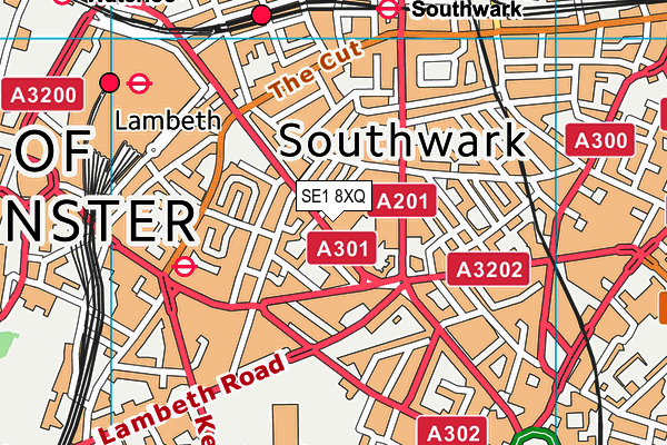 SE1 8XQ map - OS VectorMap District (Ordnance Survey)