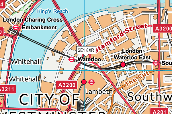 SE1 8XR map - OS VectorMap District (Ordnance Survey)