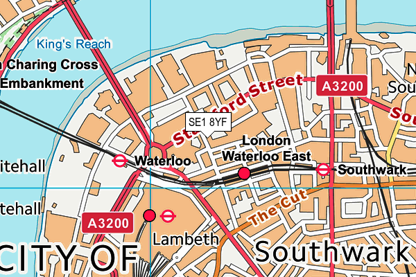 SE1 8YF map - OS VectorMap District (Ordnance Survey)