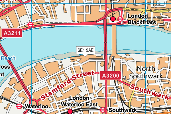 SE1 9AE map - OS VectorMap District (Ordnance Survey)