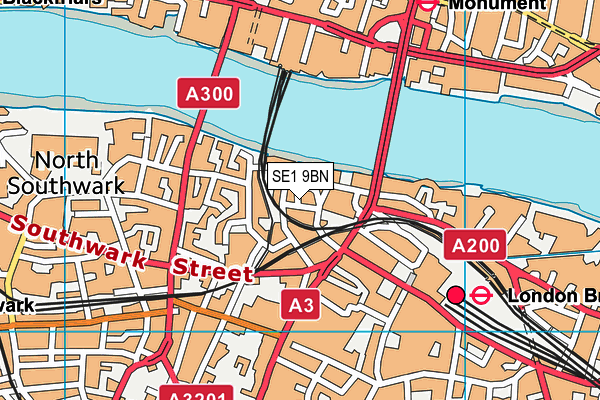SE1 9BN map - OS VectorMap District (Ordnance Survey)