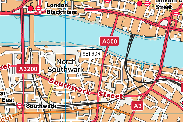 SE1 9DR map - OS VectorMap District (Ordnance Survey)