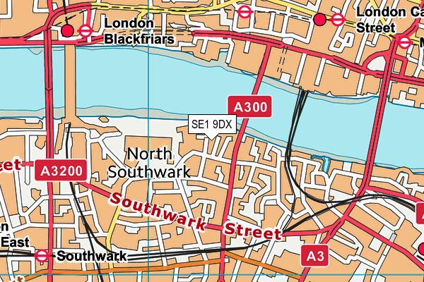 SE1 9DX map - OS VectorMap District (Ordnance Survey)