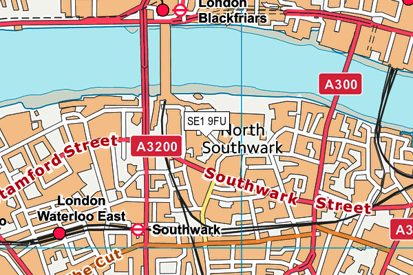 SE1 9FU map - OS VectorMap District (Ordnance Survey)