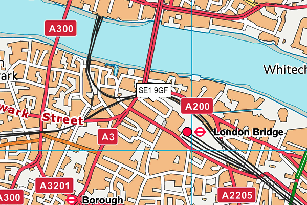 SE1 9GF map - OS VectorMap District (Ordnance Survey)