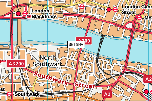 SE1 9HA map - OS VectorMap District (Ordnance Survey)