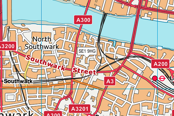 SE1 9HG map - OS VectorMap District (Ordnance Survey)