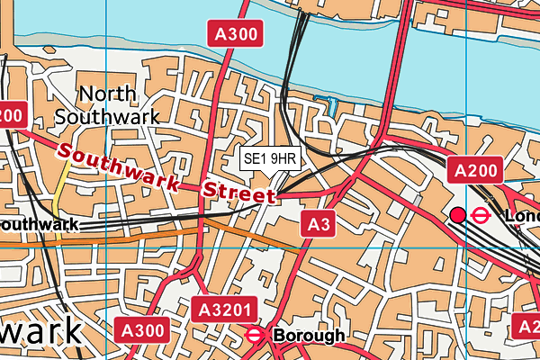 SE1 9HR map - OS VectorMap District (Ordnance Survey)