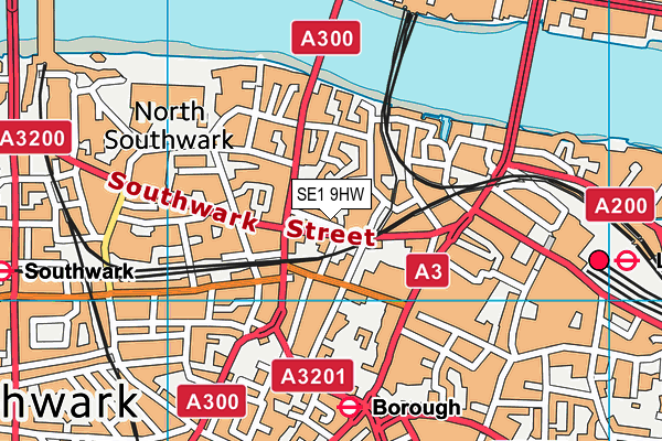 SE1 9HW map - OS VectorMap District (Ordnance Survey)